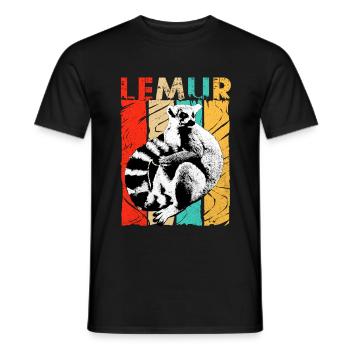 Lemur - Men's T-Shirt - black - Front - AI Model Male 178 light (178cm)