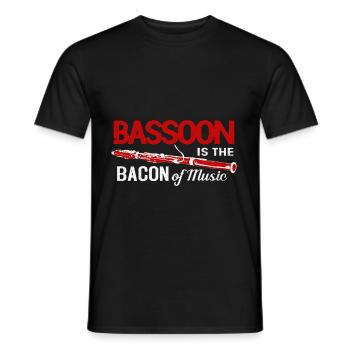 Basson - T-shirt homme - noir - Devant - AI Model Male 178 light (178cm)