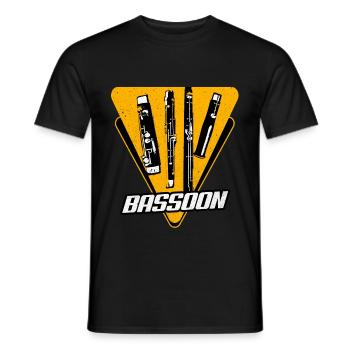 Bassoon - Men's T-Shirt - black - Front - AI Model Male 178 light (178cm)