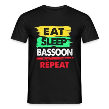 Bassoon - Men's T-Shirt - black - Front - AI Model Male 178 light (178cm)