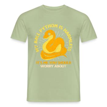 Python - Men's T-Shirt - sage - Front - AI Model Male 178 light (178cm)