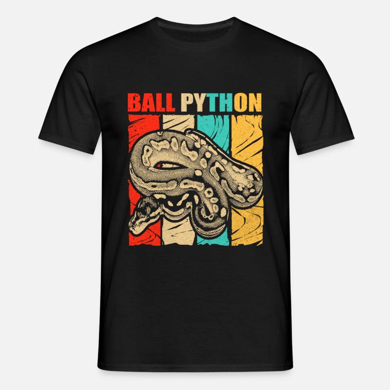 Python - Männer T-Shirt - Schwarz