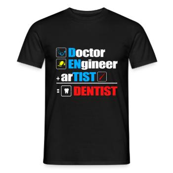 Zahnärztin - Männer T-Shirt - Schwarz - Vorne - AI Model Male 178 light (178cm)