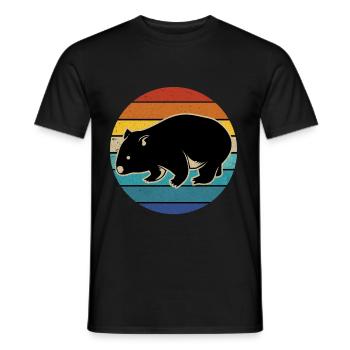 Wombat - Männer T-Shirt - Schwarz - Vorne - AI Model Male 178 light (178cm)