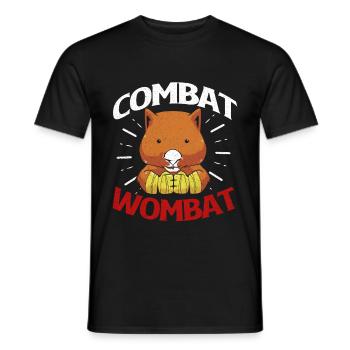 Wombat - Männer T-Shirt - Schwarz - Vorne - AI Model Male 178 light (178cm)