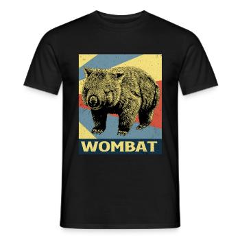 Wombat - Männer T-Shirt - Schwarz - Vorne - AI Model Male 178 light (178cm)