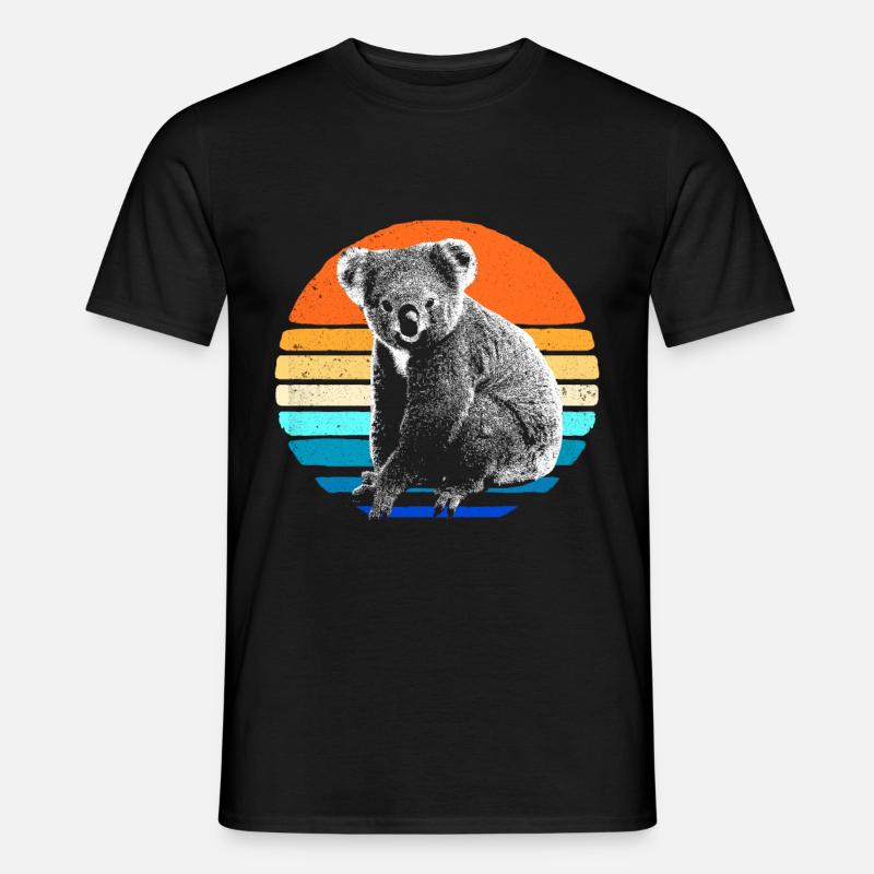 Koala - Männer T-Shirt - Schwarz