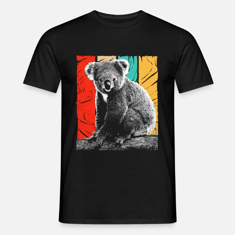 Koala - Männer T-Shirt - Schwarz