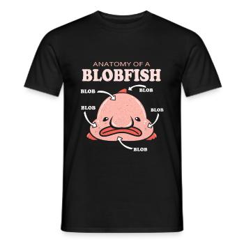 Blobfish - Men's T-Shirt - black - Front - AI Model Male 178 light (178cm)