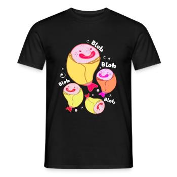 Blobfish Deep Sea Grumpy Introverted Gift - Men's T-Shirt - black - Front - AI Model Male 178 light (178cm)