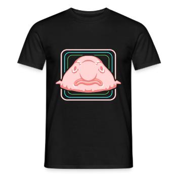 Blobfish Deep Sea Grumpy Introverted Gift - Men's T-Shirt - black - Front - AI Model Male 178 light (178cm)