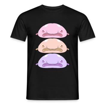 Blobfish Deep Sea Grumpy Introverted Gift - Men's T-Shirt - black - Front - AI Model Male 178 light (178cm)