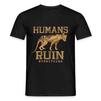 Cadeau de tigre de Tasmanie - T-shirt homme - noir - Devant - AI Model Male 178 light (178cm)
