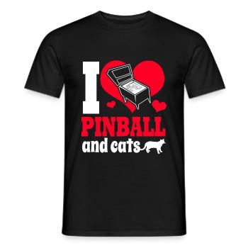 Pinball Pinball Pinball Machine Pinball Lever Game - Men's T-Shirt - black - Front - AI Model Male 178 light (178cm)