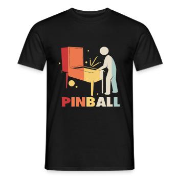Pinball Pinball Pinball Machine Pinball Lever Game - Men's T-Shirt - black - Front - AI Model Male 178 light (178cm)
