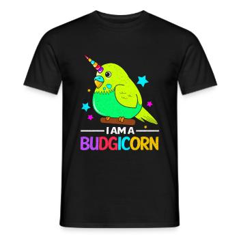 Budgie - Men's T-Shirt - black - Front - AI Model Male 178 light (178cm)
