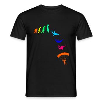 Fallschirm Fallschirmsport Fallschirmspringen - Männer T-Shirt - Schwarz - Vorne - AI Model Male 178 light (178cm)