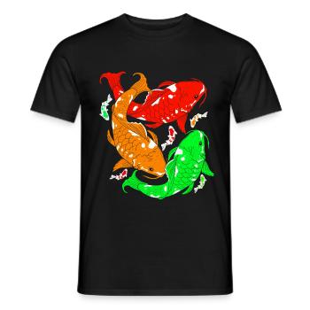 Koi - Men's T-Shirt - black - Front - AI Model Male 178 light (178cm)