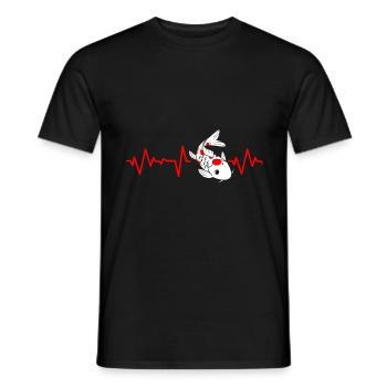 Koi poissons carpes Nishikigoi Kohaku Asagi cadeau - T-shirt homme - noir - Devant - AI Model Male 178 light (178cm)