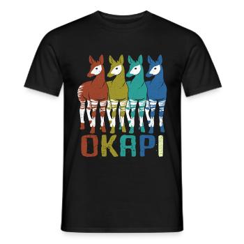 Okapi - Männer T-Shirt - Schwarz - Vorne - AI Model Male 178 light (178cm)