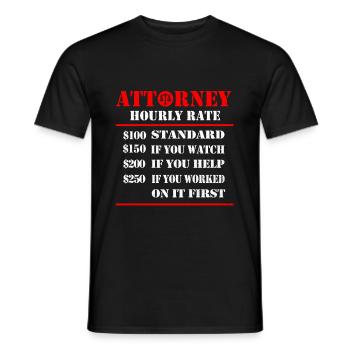 Lawyer Lawyer Lawyer Lawyer Judge - Men's T-Shirt - black - Front - AI Model Male 178 light (178cm)