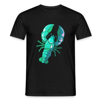 Hummer Shrimp Languste Krebs Meeresfrüchte - Männer T-Shirt - Schwarz - Vorne - AI Model Male 178 light (178cm)