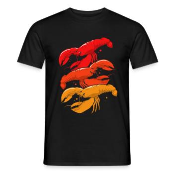Hummer Shrimp Languste Krebs Meeresfrüchte - Männer T-Shirt - Schwarz - Vorne - AI Model Male 178 light (178cm)