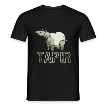 Tapir - T-shirt homme - noir - Devant - AI Model Male 178 light (178cm)