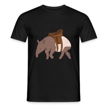 Tapir - T-shirt homme - noir - Devant - AI Model Male 178 light (178cm)