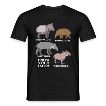 Tapir - T-shirt homme - noir - Devant - AI Model Male 178 light (178cm)