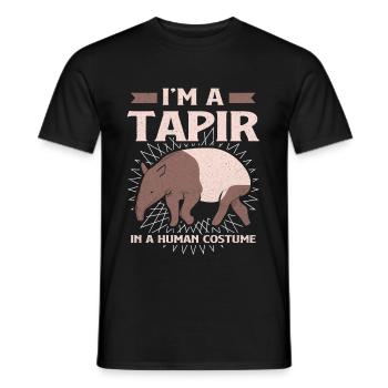 Tapir - T-shirt homme - noir - Devant - AI Model Male 178 light (178cm)