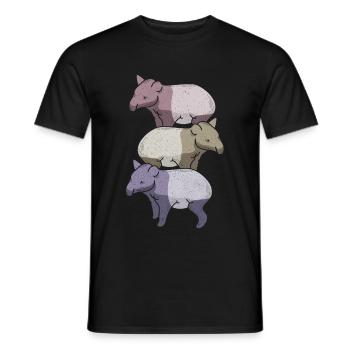 Tapir - T-shirt homme - noir - Devant - AI Model Male 178 light (178cm)