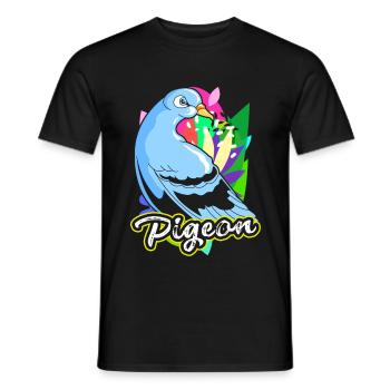 Pigeon Racing Pigeon Fancier Carrier Pigeon Turtle Dove - Men's T-Shirt - black - Front - AI Model Male 178 light (178cm)