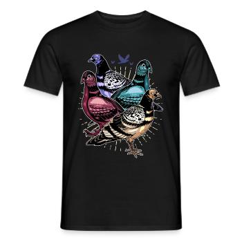 Pigeon Racing Pigeon Fancier Carrier Pigeon Turtle Dove - Men's T-Shirt - black - Front - AI Model Male 178 light (178cm)