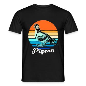 Pigeon Racing Pigeon Fancier Carrier Pigeon Turtle Dove - Men's T-Shirt - black - Front - AI Model Male 178 light (178cm)
