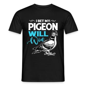 Pigeon Racing Pigeon Fancier Carrier Pigeon Turtle Dove - Men's T-Shirt - black - Front - AI Model Male 178 light (178cm)