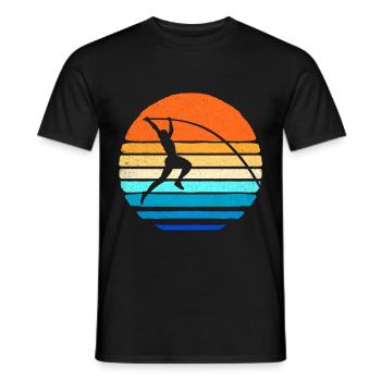 Stabhochsprung - Männer T-Shirt - Schwarz - Vorne - AI Model Male 178 light (178cm)