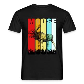 Elk Moose Deer Antler Reindeer Deer Gift - Men's T-Shirt - black - Front - AI Model Male 178 light (178cm)