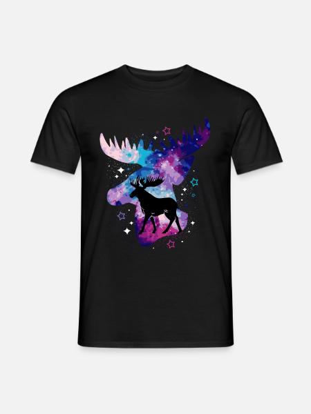 Elche Elche Cerf cerf renne cadeau de cerf - T-shirt homme - noir