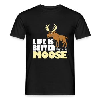 Elk Moose Deer Antler Reindeer Deer Gift - Men's T-Shirt - black - Front - AI Model Male 178 light (178cm)