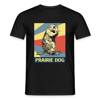 Erdhörnchen Präriehund Murmeltier Prärie Nagetier - Männer T-Shirt - Schwarz - Vorne - AI Model Male 178 light (178cm)