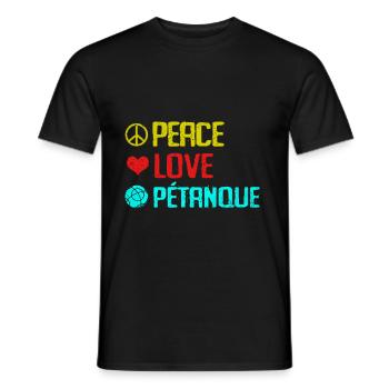 Pétanque - Männer T-Shirt - Schwarz - Vorne - AI Model Male 178 light (178cm)