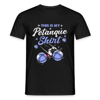 Pétanque - Männer T-Shirt - Schwarz - Vorne - AI Model Male 178 light (178cm)