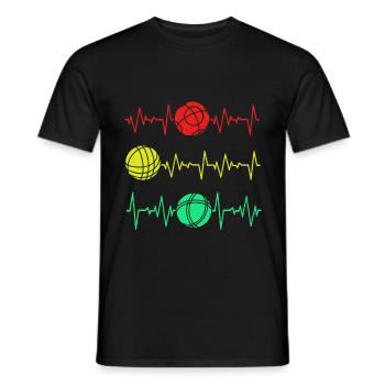 Pétanque Bocce Raffa Boule Sport Ball Petanque - Männer T-Shirt - Schwarz - Vorne - AI Model Male 178 light (178cm)