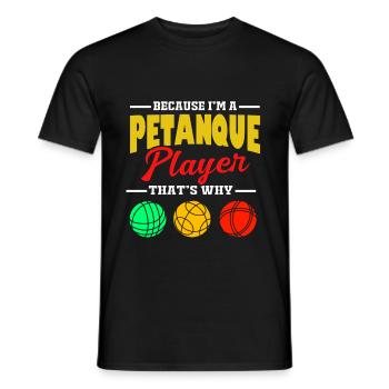 Pétanque Bocce Raffa Boule Sport Ball Petanque - Männer T-Shirt - Schwarz - Vorne - AI Model Male 178 light (178cm)
