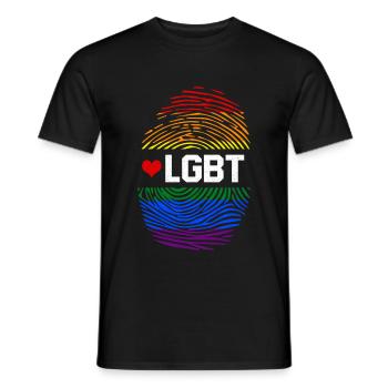 LGBT - T-shirt homme - noir - Devant - AI Model Male 178 light (178cm)