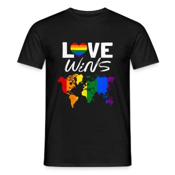 LGBT - T-shirt homme - noir - Devant - AI Model Male 178 light (178cm)
