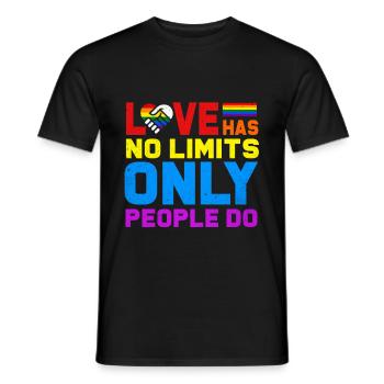 LGBT - Männer T-Shirt - Schwarz - Vorne - AI Model Male 178 light (178cm)