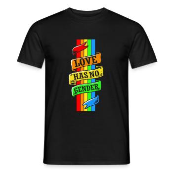 LGBT Lesbisch Schwul Gay Regenbogen Homo Trans - Männer T-Shirt - Schwarz - Vorne - AI Model Male 178 light (178cm)
