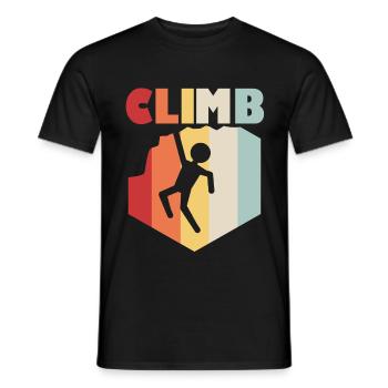 Escalade escalade escalade mur d’escalade montagne roche sport - T-shirt homme - noir - Devant - AI Model Male 178 light (178cm)